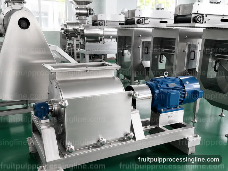 Industrial Fruit Pulp Processing Line: Selection Criteria Interface industrial fruit pulp processing line, selection criteria: screen change pulper connection view