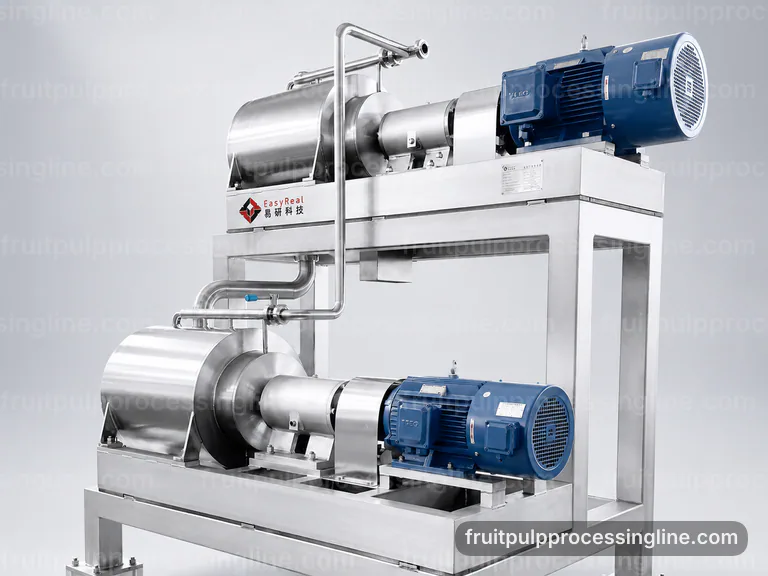 Industrial Fruit Pulp Processing Line: Performance Troubleshooting Interface industrial fruit pulp processing line, performance troubleshooting: screen change pulper connection view
