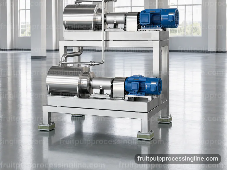 Industrial Fruit Pulp Processing Line: Configuration Options Interface industrial fruit pulp processing line, configuration options: screen change pulper connection view
